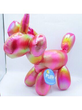 Rainbow Metallic Unicorn Plush Toy Iridescent Soft Stuffed Animal Kids Collector
